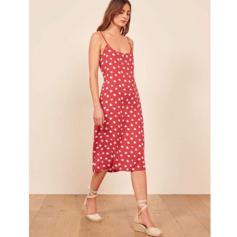 Reformation Jeans MIDI Mariah Dress in Delia